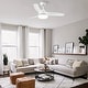 preview thumbnail 2 of 13, With Lights Remote Control, White Ceiling Fan with Lights, and LED Light, 42 Inch Ceiling Fan for Bedroom Living Room