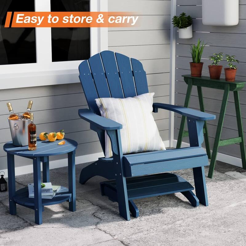WINSOON Adirondack Ottoman,Folding Adirondack Foot Rest