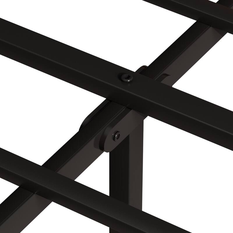 VECELO Set of 2 Platform Twin Beds 12.6" Elevated Storage Space MDF Partitioned Headboard & Footboard No Box Spring Needed