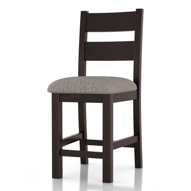 Willingham Farmhouse Espresso Wood Counter Height Chair by Furniture of America (Set of 2)