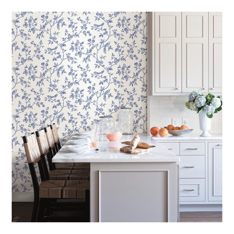 Advantage Ray Navy Bird Trail Wallpaper - 20.5 x 396 x 0.025