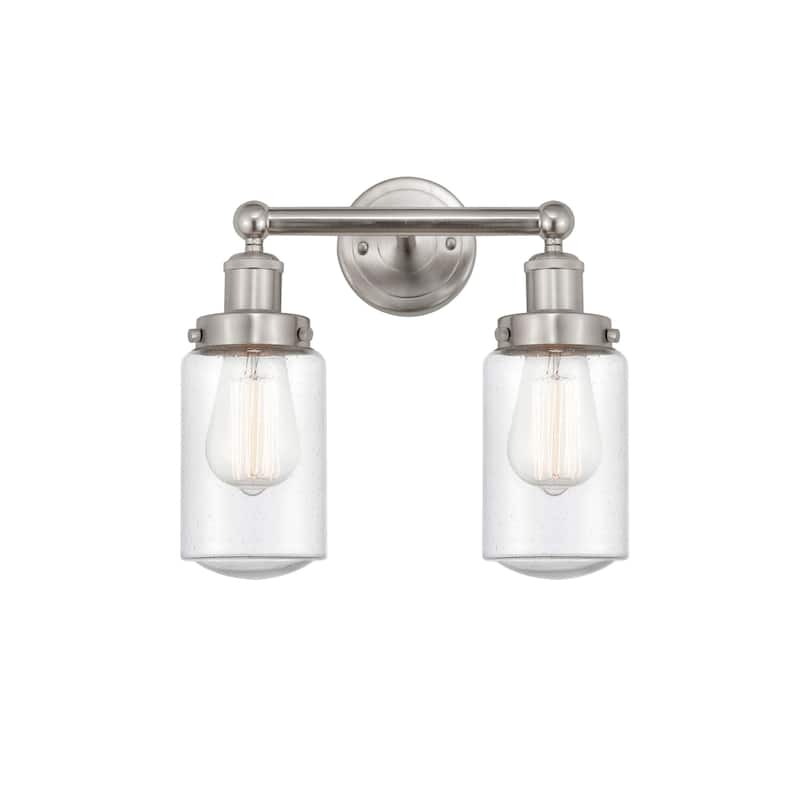 Innovations Lighting 616-2W-10-16 Dover Vanity Dover 2 Light 16" Wide - Brushed Satin Nickel / Seedy