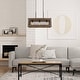 preview thumbnail 12 of 27, LALUZ Farmhouse 5-Light Rectangle Wood Chandelier Rustic Island Lights for Dining Kitchen Island