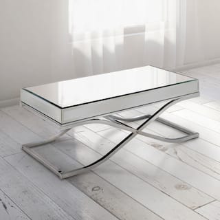 Laja Contemporary Chrome 48-inch Metal Coffee Table by Furniture of America