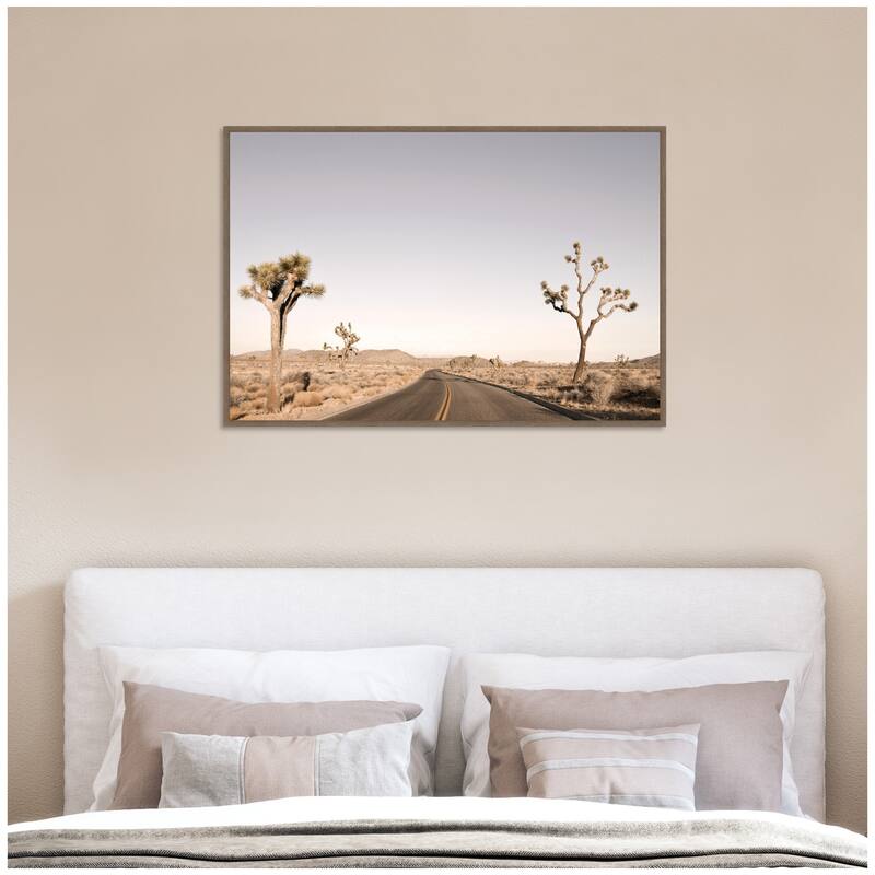 Kate and Laurel Driving joshua Tree No. 3 by Alicia Bock Framed Canvas Wall Art Print