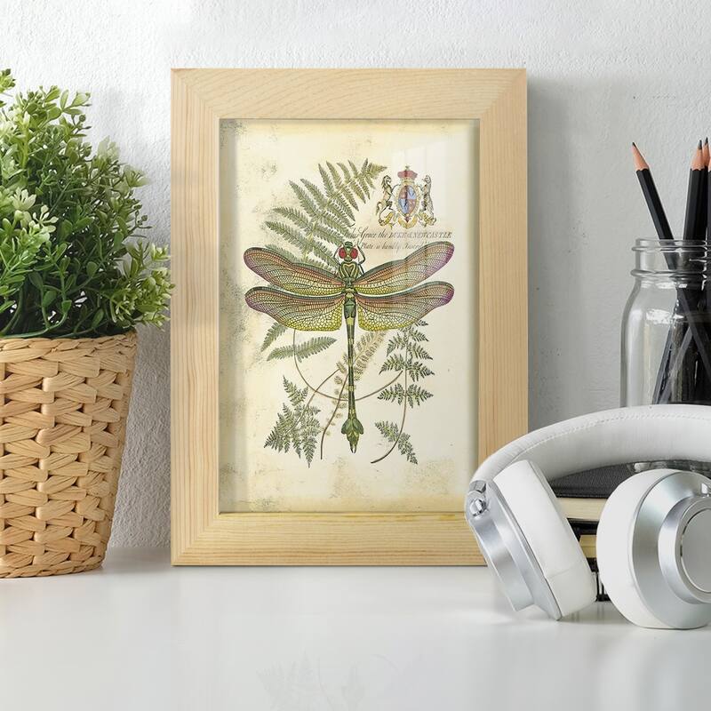 Regal Dragonfly III (PP) -Framed Print w/glass-Cherry Red