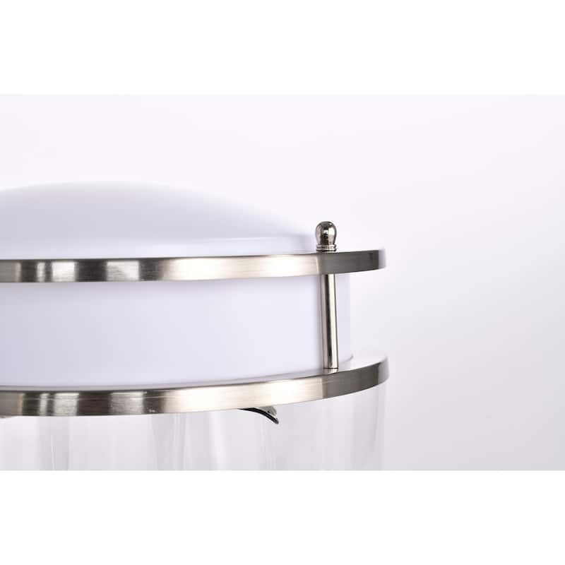 Glamour LED 10 inch Flush Mount Fixture Brushed Nickel Finish CCT Selectable 3K/4K/5K - Brushed Nickel