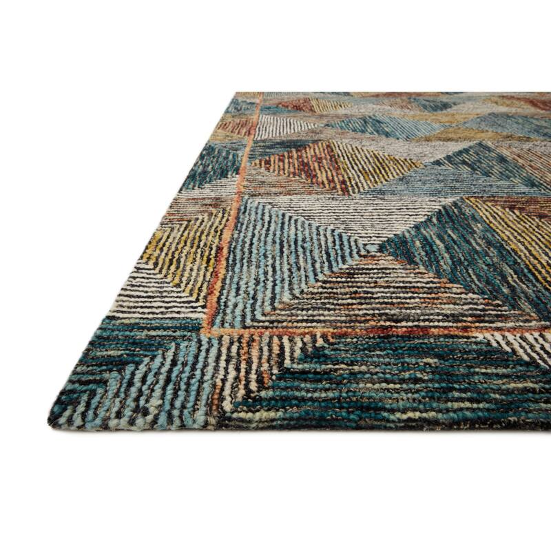 Alexander Home Kaleidoscope Geometric Hand-Hooked Wool Rug