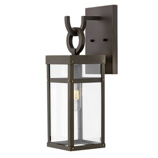 Hinkley Porter Collection One Light 5W Med. LED Outdoor Small Wall Mount Lantern, Oil Rubbed Bronze