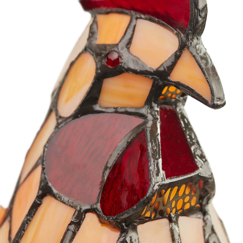 The Gray Barn Tara Multicolor Resin 15.5-inch Rooster Stained Glass Accent Lamp - 12.5"L x 7.0"W x 15"H