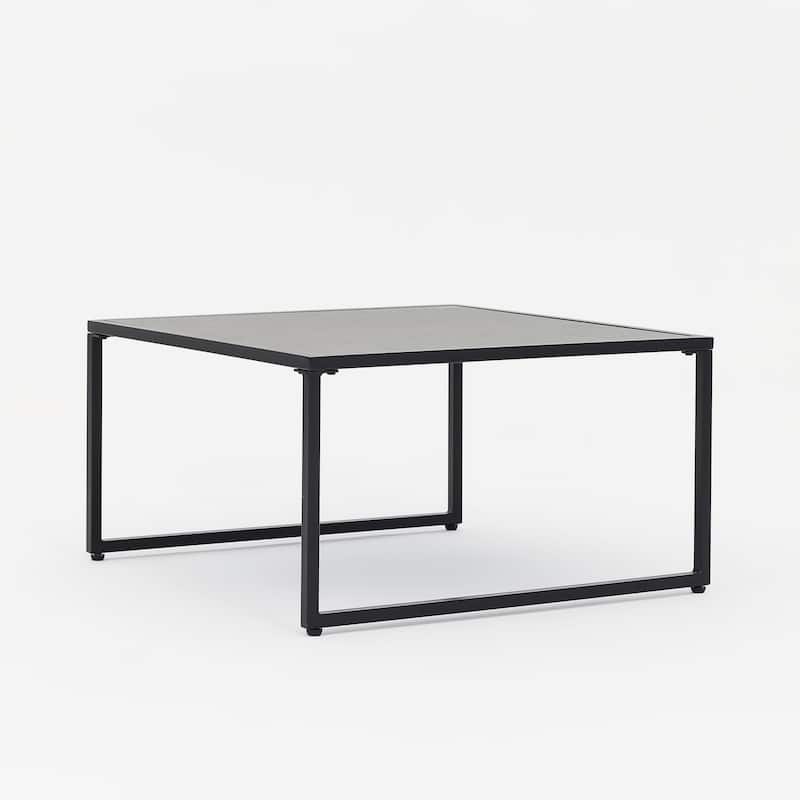 4 Piece Outdoor Coffee Table Sofa Seating Group with Cushions