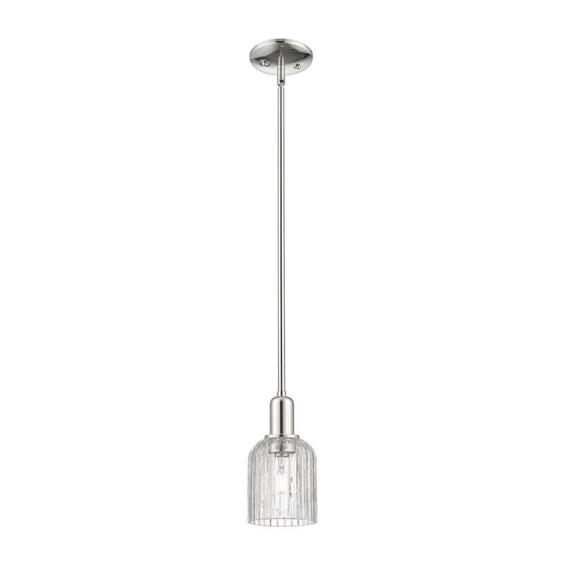 Innovations Lighting 716-1S-10-5 Bridal Veil Pendant Bridal Veil 5" - Polished Nickel / Clear