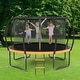 preview thumbnail 1 of 11, 12FT Outdoor Big Trampoline With Safety Enclosure Net for Kids