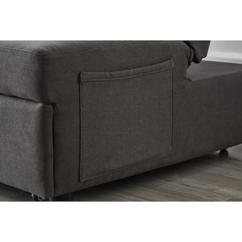 Roomfitters Modern "Recliner Chair Bed" for Living Room and Bedroom, Linen Fabric, Comfortable and Stylish