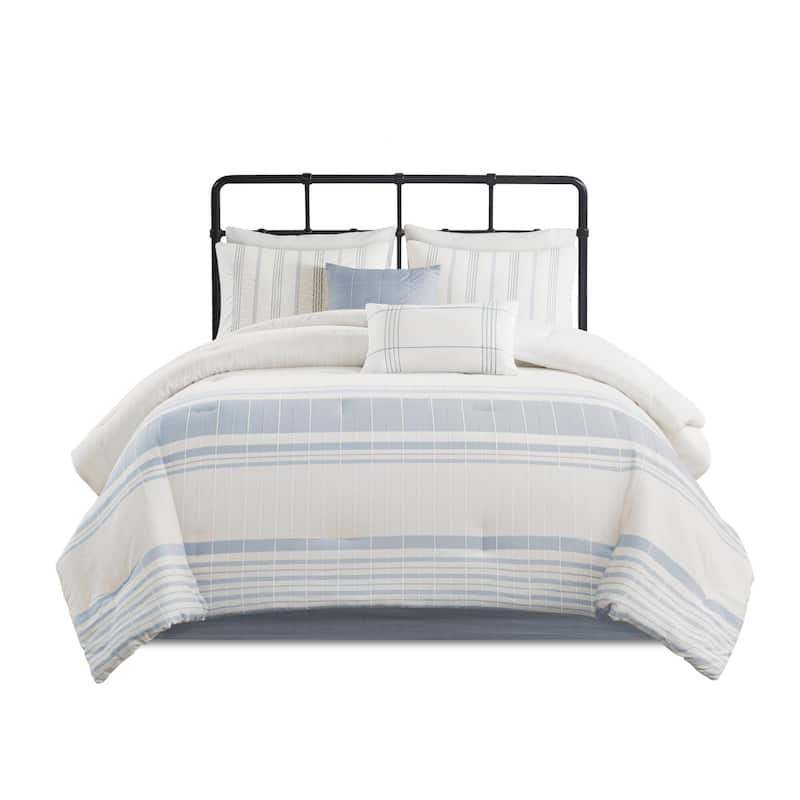 Harbor House Morgan 6 Piece Cotton Jacquard Oversized Comforter Set