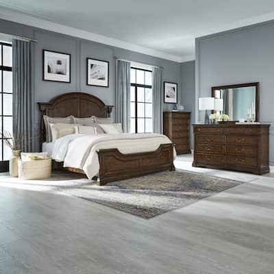 Liberty Furniture Arden Road Poster Bedroom Set with Dresser & Mirror, Chest - King or Queen