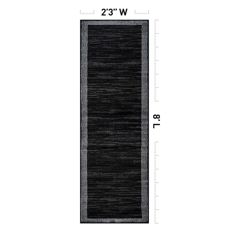 World Rug Gallery Modern Geometric Border Area Rug