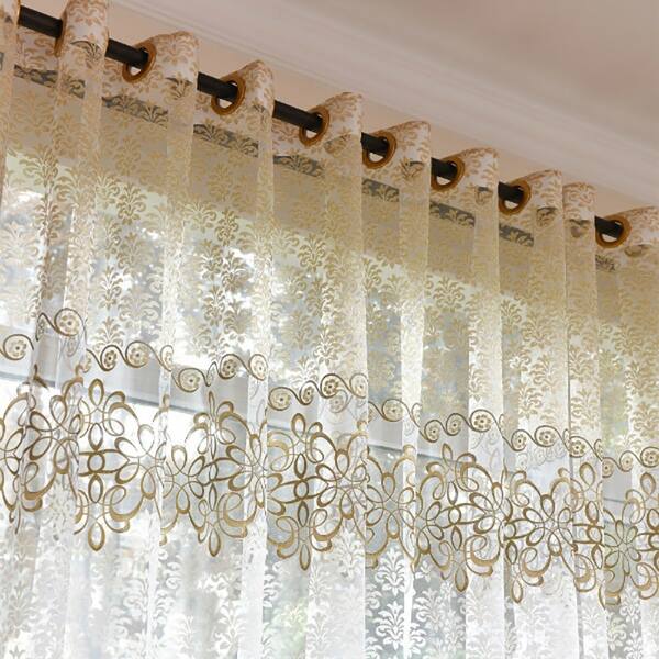Home Sheer Curtain Chiffon Tulle Door Window Balcony Valance Decor LC