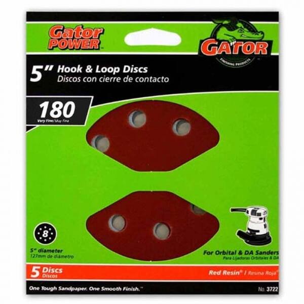 Shop Gator 3722 8 Hole Hook Loop Sanding Disc 180 Grit 5