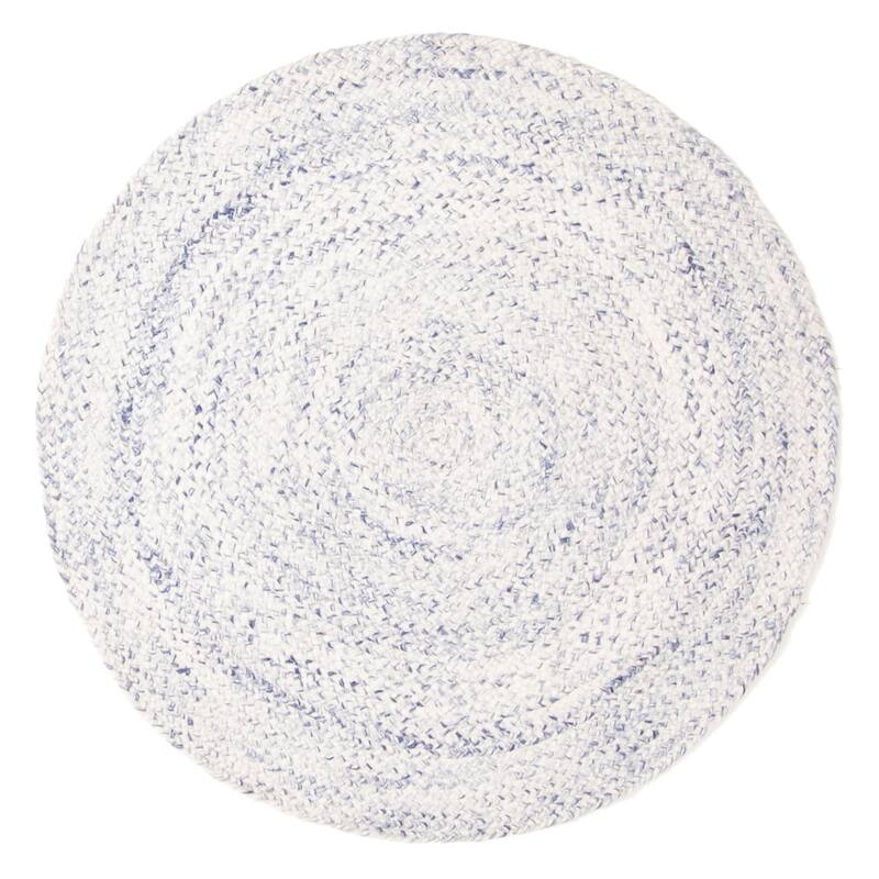 ECARPETGALLERY Braid weave Sienna Ivory Wool Rug - 3'5 x 3'5