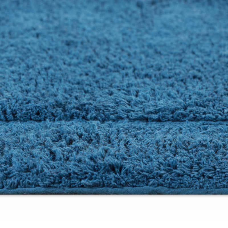 Superior Cotton Non-slip Oval Bath Rug - (Set of 2)