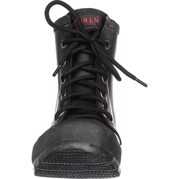 short lace up rain boots