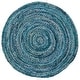 preview thumbnail 66 of 147, SAFAVIEH Georgine Handmade Braided Bohemian Cotton Rug 6' Round - Teal/Blue