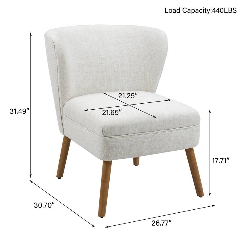 2 Set Modern Armless Accent Chair