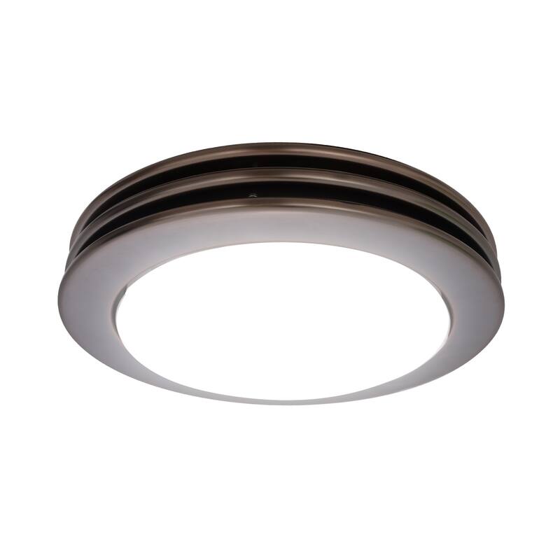 Akicon Ultra Quiet Bathroom Exhaust Fan with LED Light 80CFM 2.0 Sones Round Bathroom Ventilation Fan with Frosted Glass Cover - Oil Rubbed Bronze