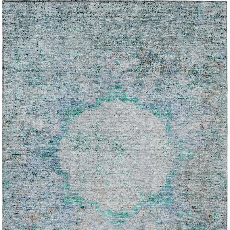 HomeRoots Oriental Traditional Rectangle Outdoor Rug