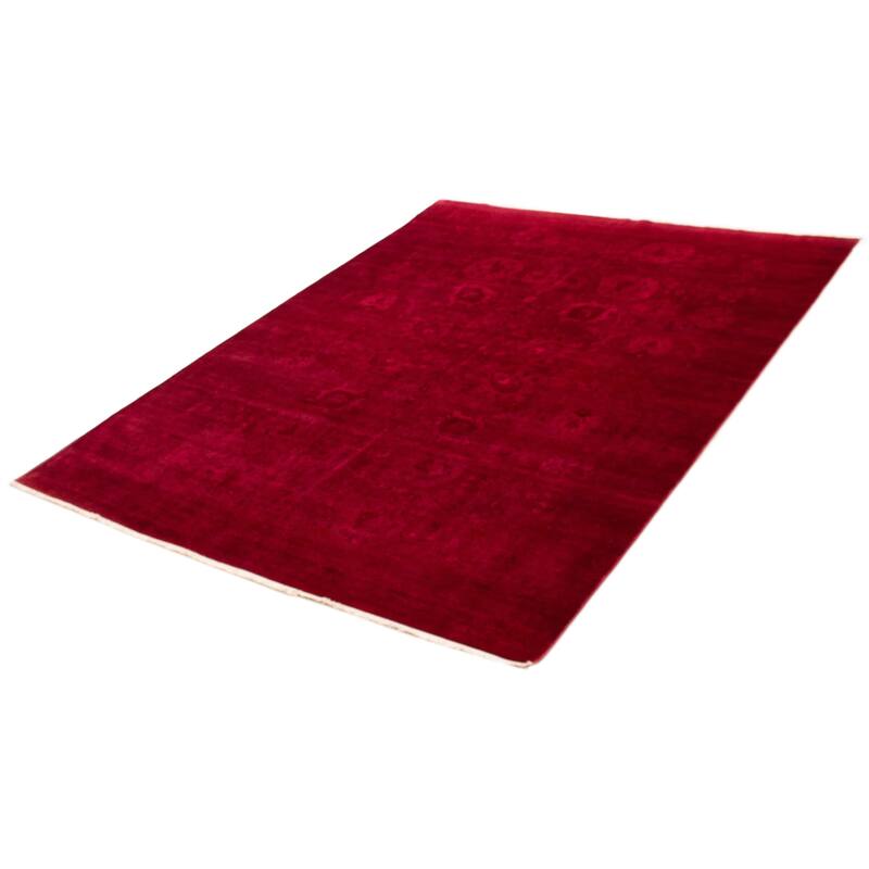 ECARPETGALLERY Hand-knotted Vibrance Burgundy Wool Rug - 7'10 x 9'11