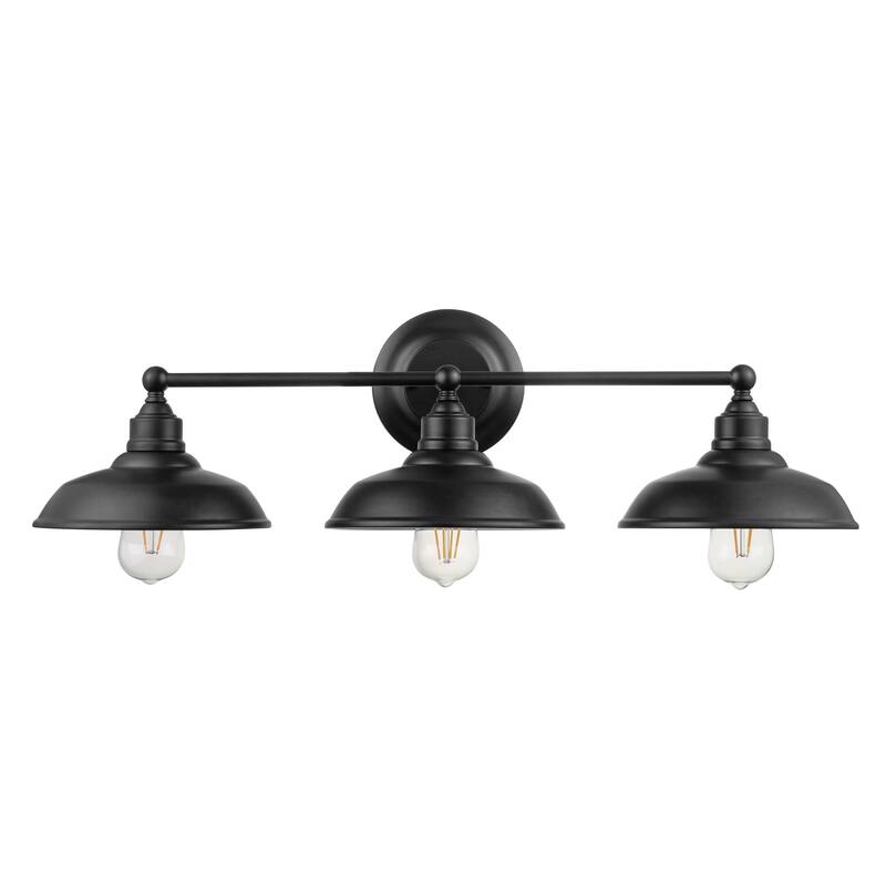 Prominence Home Lyndan, Indoor Vanity & Bathroom Light, Matte Black & Brushed Nickel Finishes - 3-Light
