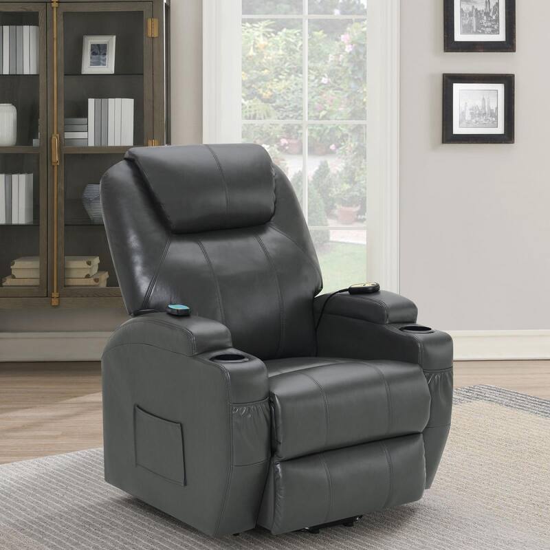 Rexford Power Lift Recliner Chair with Massage Champagne