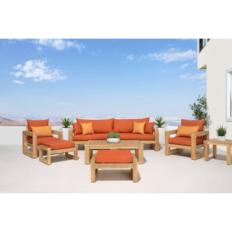 Benson 8 Piece Sunbrella Outdoor Patio Sofa & Club Chair Set