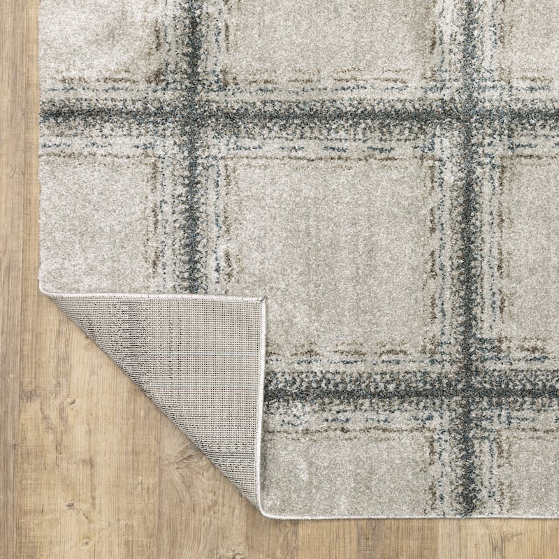 Style Haven Archer Casual Geometric Grey/ Teal Indoor Area Rug