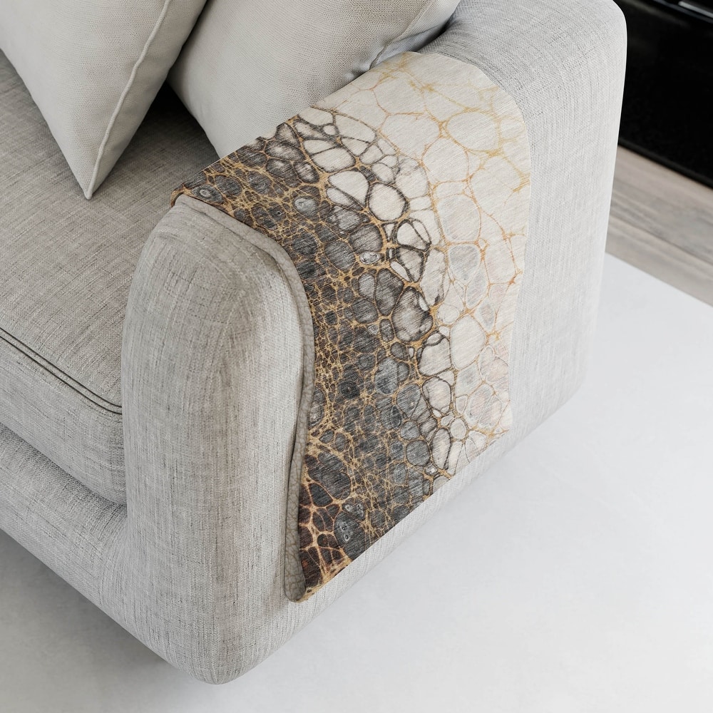 Premium Machine Washable Abstract Sherpa Throw Blanket