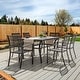 preview thumbnail 10 of 26, Outdoor Dining Set, Iron Finish, Black with Gold Speckles