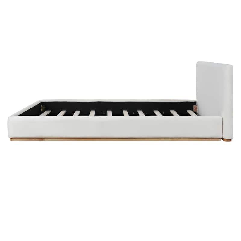 Queen / King Elegant Upholstered Bed with Solid Wood Frame and Durable, Comfortable Design