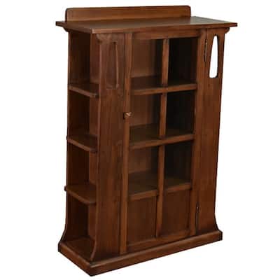 Mission 1 Door Bookcase With Side Shelves