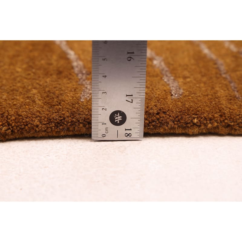 ECARPETGALLERY Hand-knotted Opulence Light Brown Silk, Wool Rug - 8'1 x 10'1