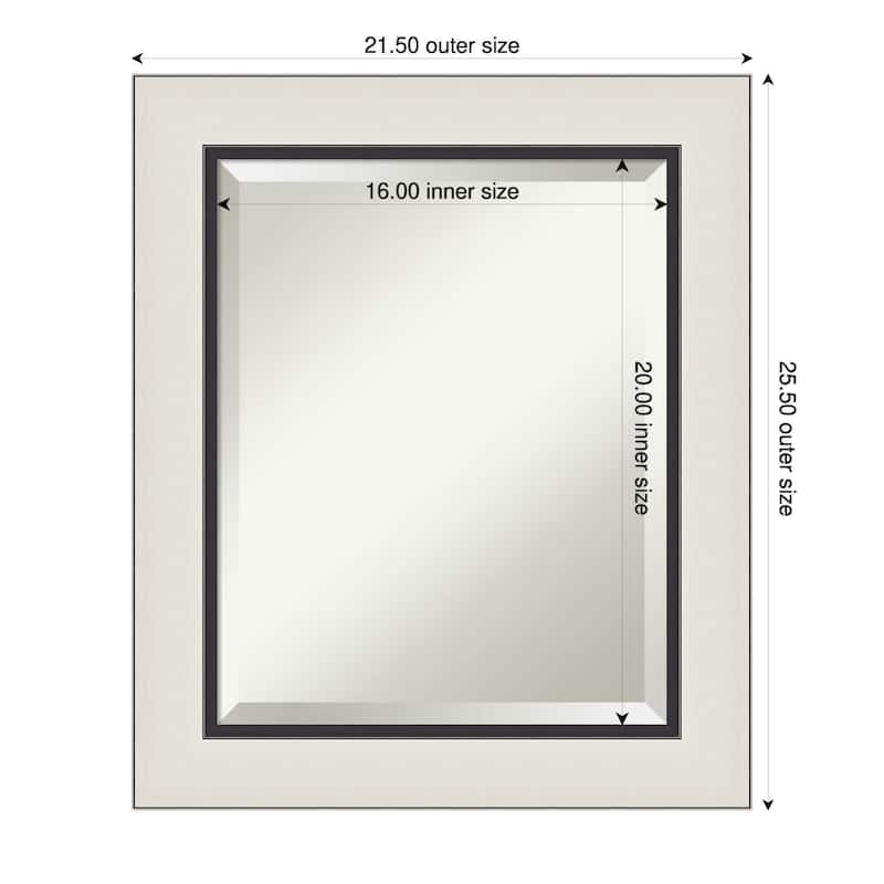 Ellie Beveled Framed Bathroom Vanity Wall Mirror - Ellie Silver Black - 22 x 26 in