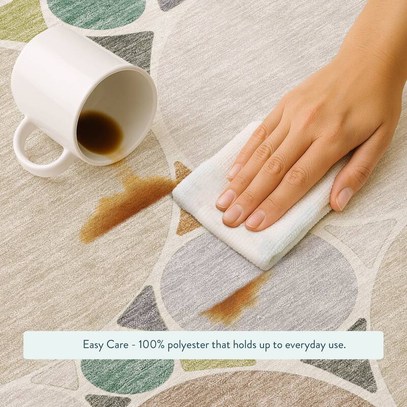 Machine Washable Indoor/ Outdoor Contemporary Rowan Chantille Rug