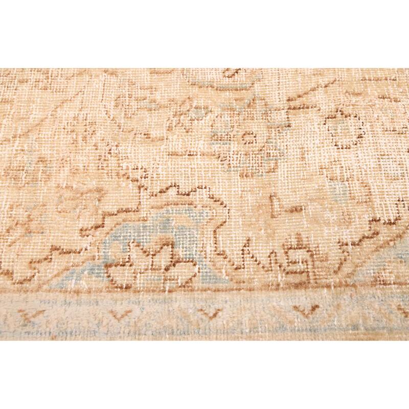 ECARPETGALLERY Hand-knotted Antalya Vintage Beige Wool Rug - 7'7 x 11'0