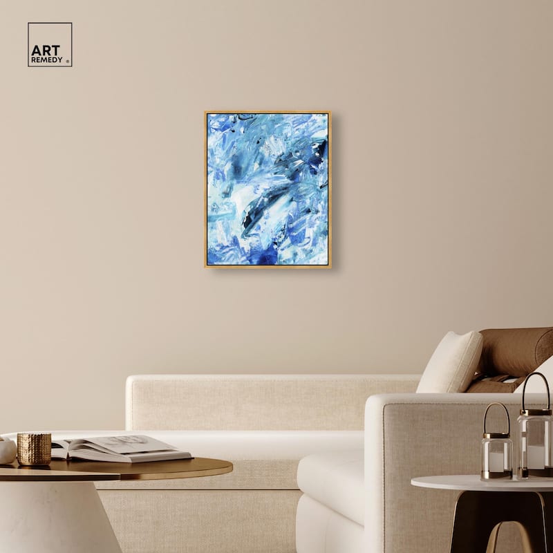 Impasto Blues Canvas by Art Remedy