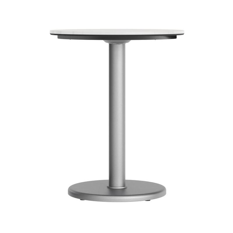 Commercial All-Weather HPL Tabletop with Round Base