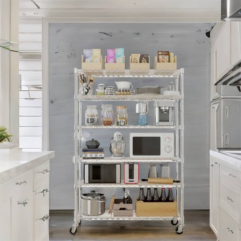 6-Tier Disassembly and Free Assembly NSF-Certified Steel Wire Shelving