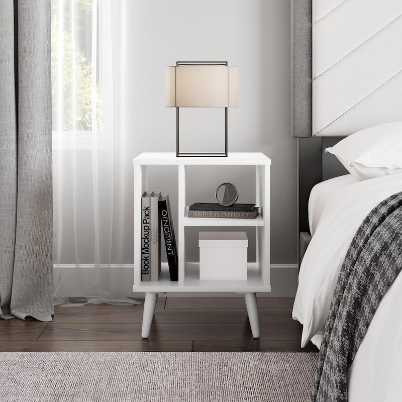 Boyd Sleep Warwick Mid-Century Modern 3-Shelf Nightstand