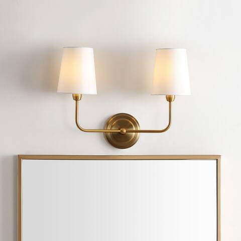 SAFAVIEH Lighting Ezra 2-light Wall Sconce - 17.5"x7"x13.5"