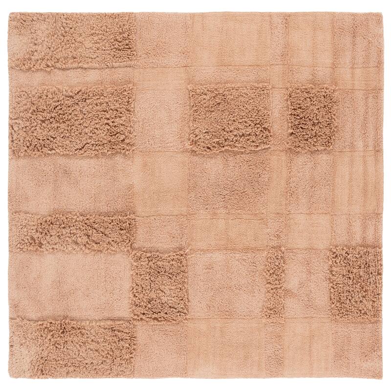 SAFAVIEH Handmade Easy Elli Care Machine Washable Rug - 6' Square - Orange
