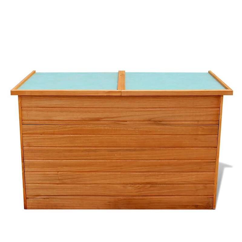 vidaXL Patio Storage Box 49.6"x28.3"x28.3" Wood